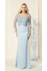 Special Occasion Bodycon Dress - DUSTY BLUE / 4