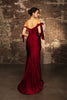 May Queen MQ1858 Stretchy Ruched Off The Shoulder Prom Dress - Dress