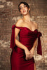 May Queen MQ1858 Stretchy Ruched Off The Shoulder Prom Dress - Dress