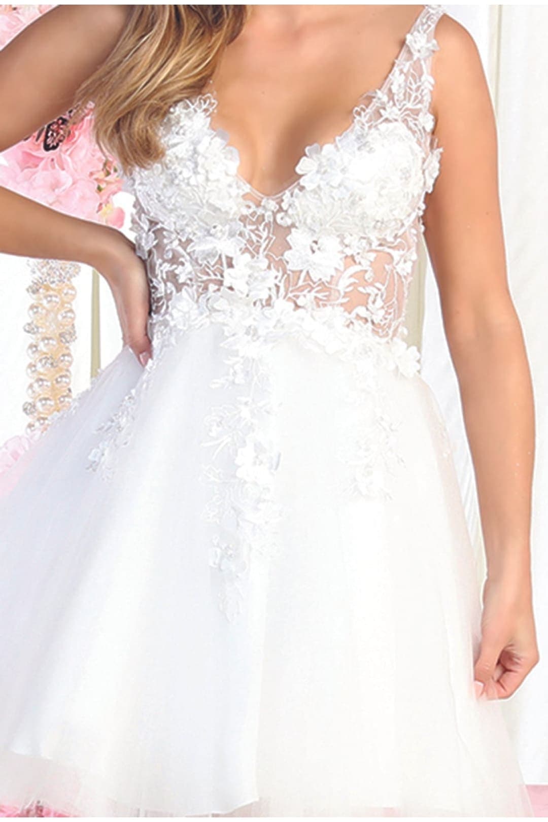 Short Prom Floral Dress