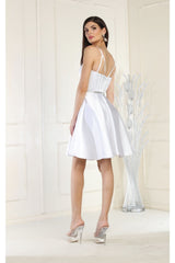 May Queen MQ1864 A Line Short Sweetheart Cocktail Dress