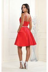 May Queen MQ1864 A Line Short Sweetheart Cocktail Dress