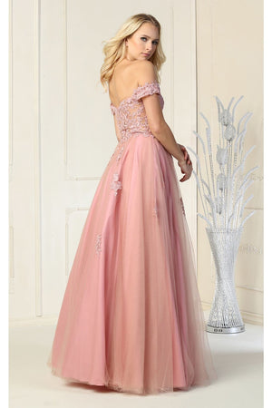Prom Embroidered A-line Gown