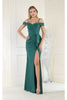 Simple Prom Dress Long - HUNTER GREEN / 4