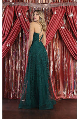 May Queen MQ1885 Floral Pattern Prom Dress