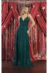 May Queen MQ1885 Floral Pattern Prom Dress