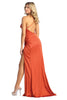May Queen MQ1899 Satin Long Sexy Open Back Prom Dress - Dress