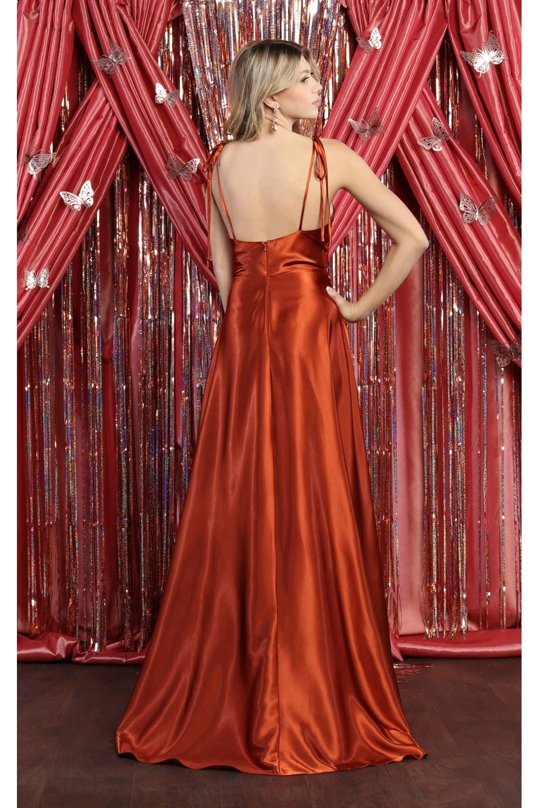 Simple Bridesmaid Satin Dress