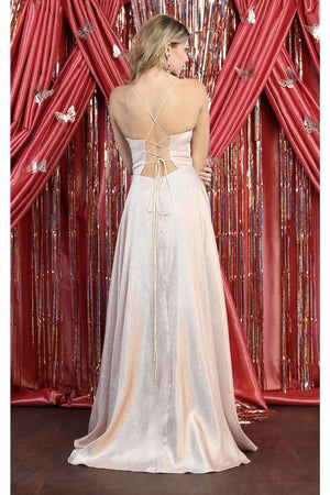 May Queen MQ1910 Strappy Prom Gown - Dress