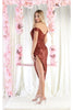 Long Off Shoulder Sequin Dress