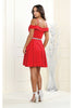 Short Homecoming Cold Shoulder Dress