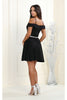 Short Homecoming Cold Shoulder Dress