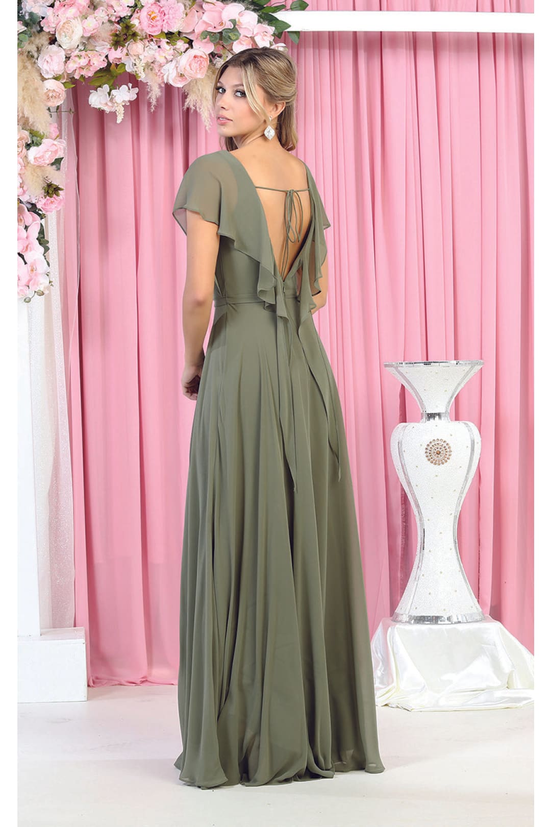 May Queen MQ1917N Short Sleeve Plus Size Mother Of The Bride Dress - Dress