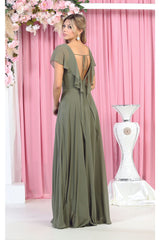 May Queen MQ1917N Short Sleeve Plus Size Mother Of The Bride Dress - Dress