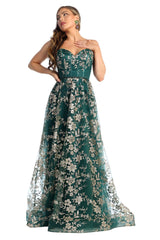 Sweetheart Boned Bodice Evening Gown