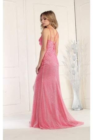 LA Merchandise LA1938 Embroidered Prom Formal Gown - Dress