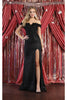 May Queen MQ1939 Off The Shoulder Glitter Corset Evening Gown - BLACK / 4