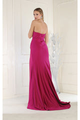 May Queen MQ1946 Strapless Ruched Prom Dress - Dress