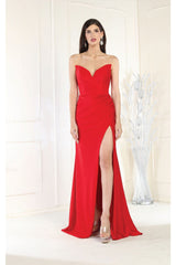 May Queen MQ1946 Strapless Ruched Prom Dress - Dress