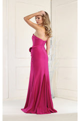 May Queen MQ1947 Simple Strapless Stretchy Dress - Dress