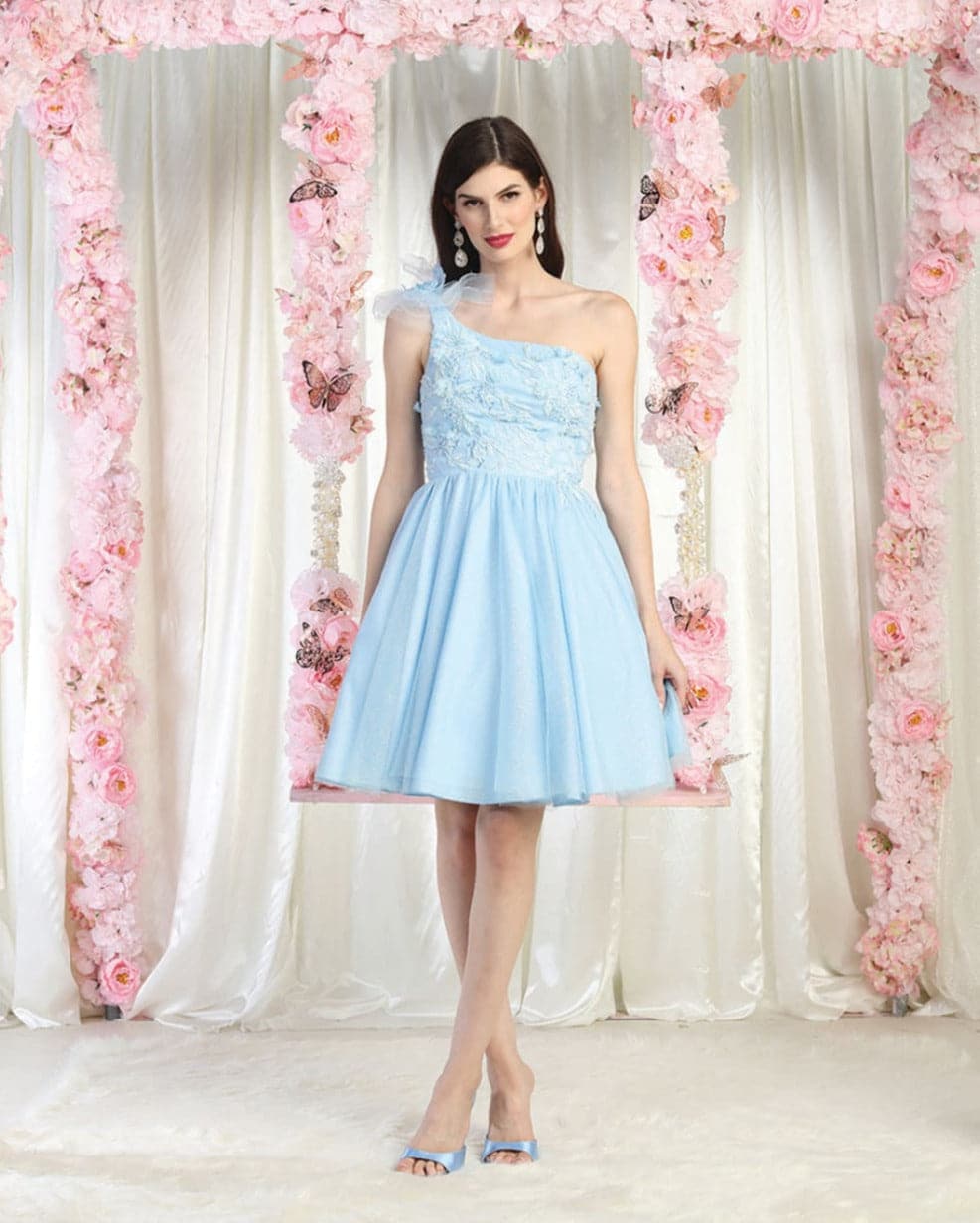 MQ1952 Corset Lace Up Back Homecoming Dress - Dress