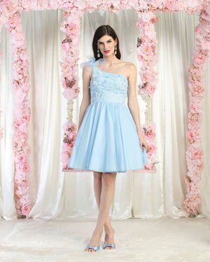 MQ1952 Corset Lace Up Back Homecoming Dress - Dress