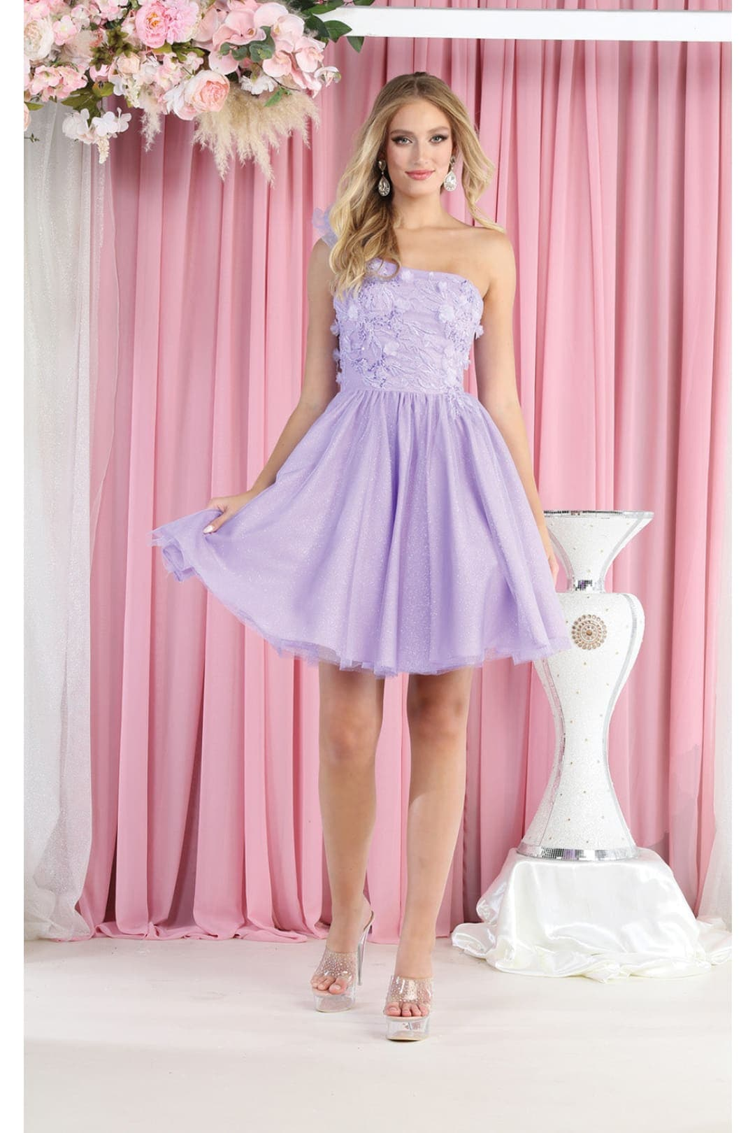 MQ1952 Corset Lace Up Back Homecoming Dress - Dress