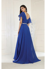 Bell Sleeves A-line Chiffon Dress - Dress