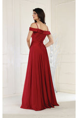May Queen MQ1988 Cold Shoulder A-line long Dress - Dress