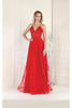 May Queen MQ1996 Embroiderd Lace Prom Gown