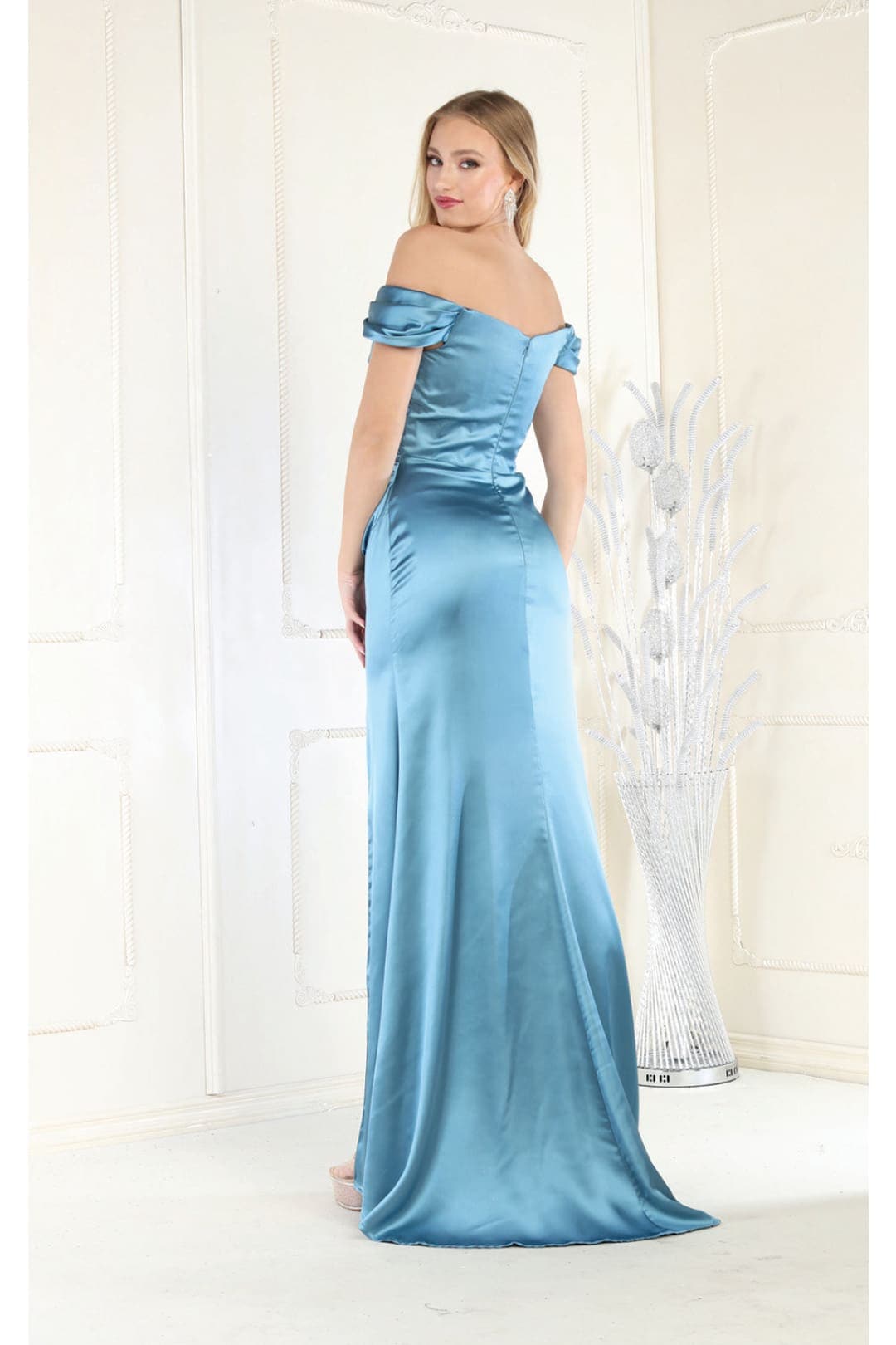 May Queen MQ1998 Sweetheart Satin Evening Gown - Dress