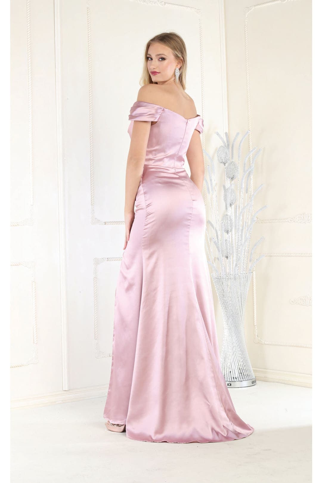 May Queen MQ1998 Sweetheart Satin Evening Gown - Dress