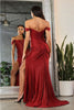 May Queen MQ2027 Glitter Illusion Ruched Back Red Carpet Dress - Dress