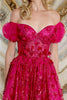 May Queen MQ2040 Corset Bodice 3D Flower Sweetheart Party Dress - Dress