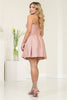 May Queen MQ2048 Corset Bodice Cocktail Short Dress - Dress