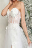 May Queen MQ2059B Ivory Corset Bridal Embellished Long Gown - Dress