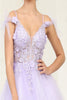 May Queen MQ2066 Sheer Bodice Floral Graduation Short Dress - Dress