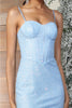 May Queen MQ2077 Mini Slit Sleeveless Sequin Cocktail Dress - Dress