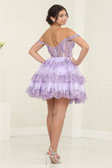 May Queen MQ2094 Sweetheart A-Line Glitter Short Prom Dress - Dress