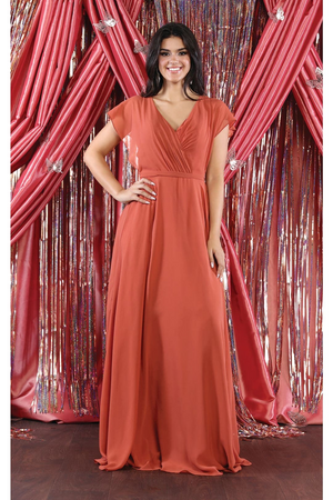 Mother Of Bride Dresses Plus Size - RUST / 4 - Dresses