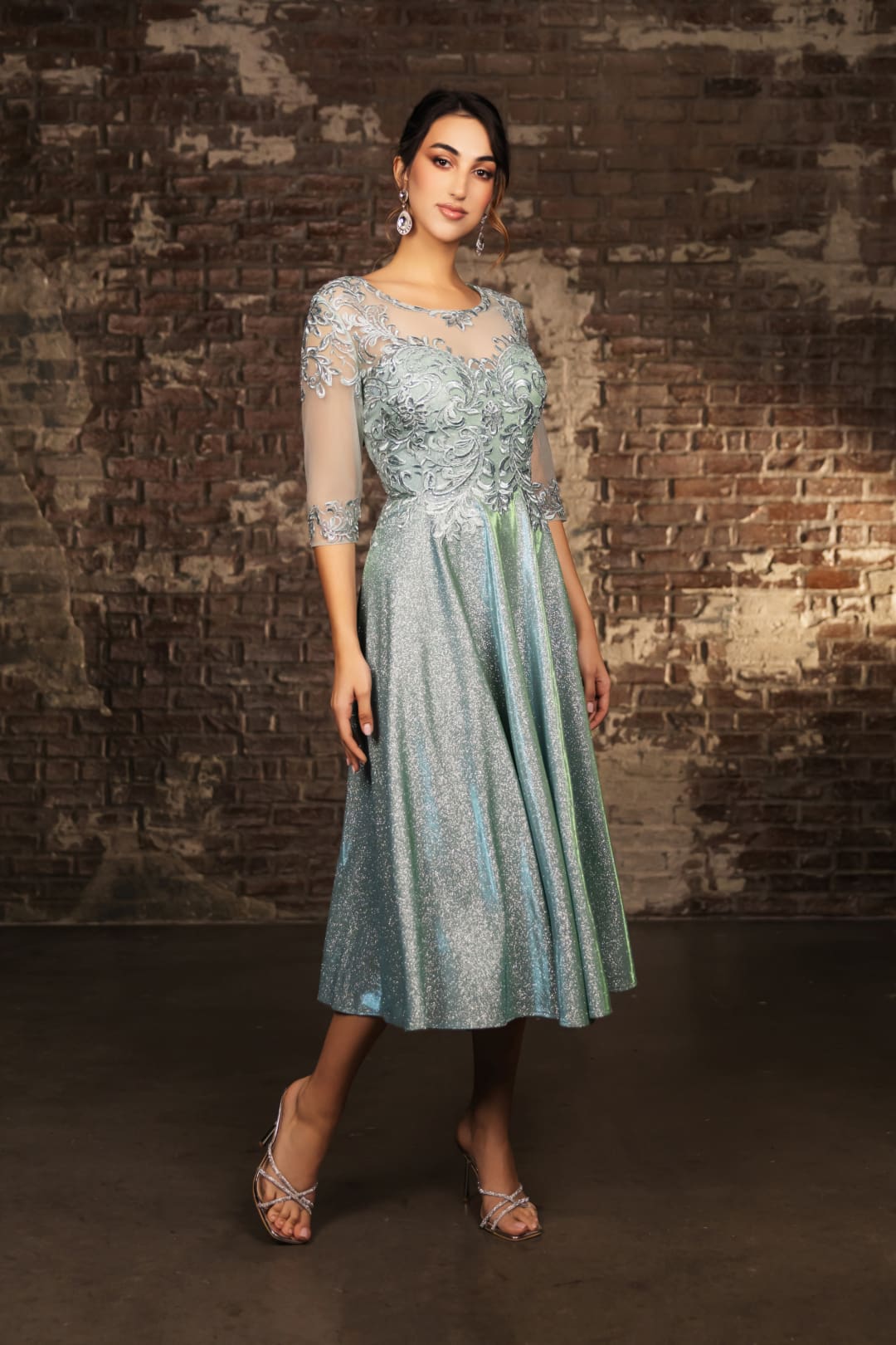 Mother Of The Bride A-Line Round Neck Semi Formal Dress By May Queen MQ2057 - Dress