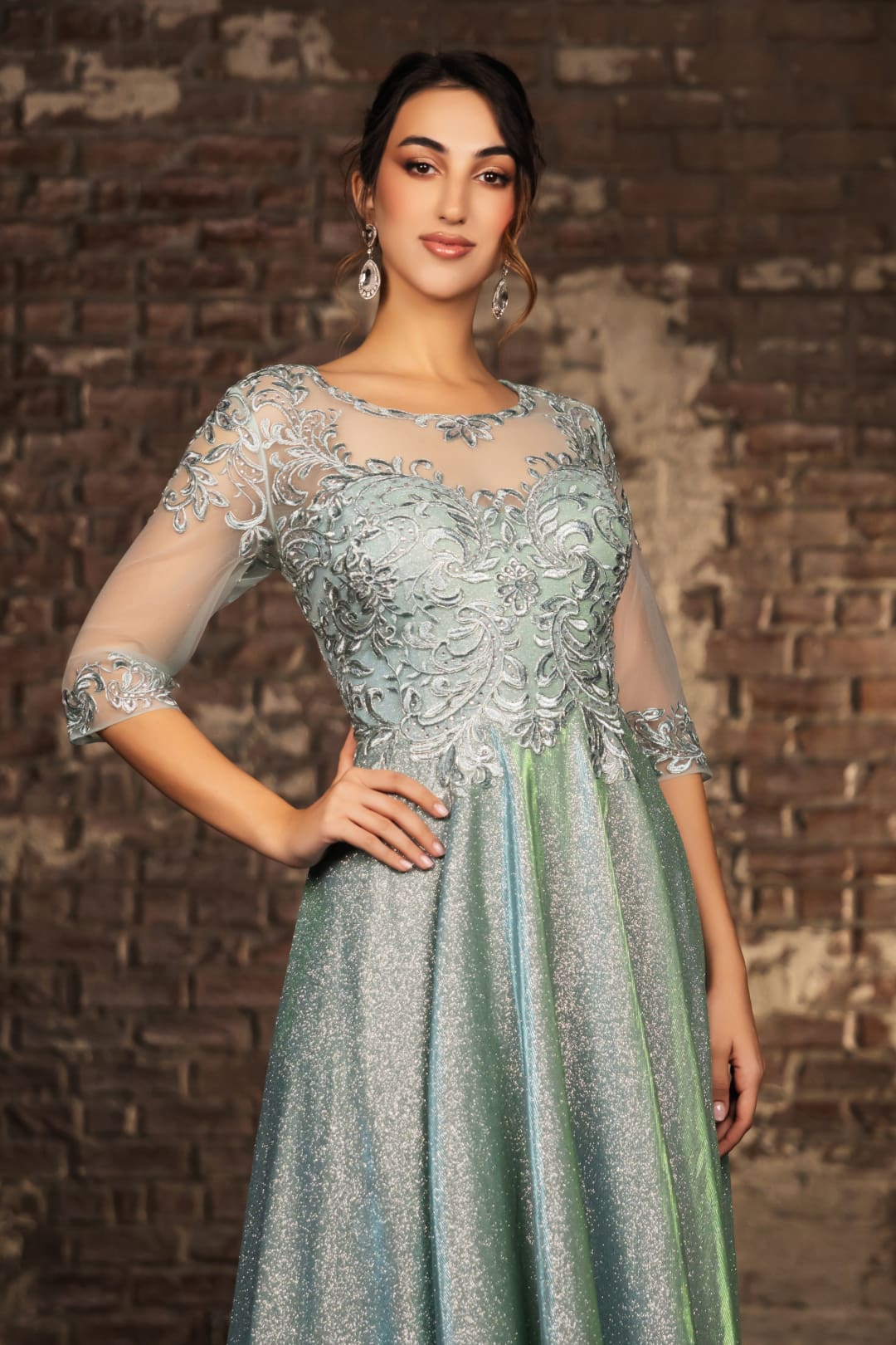 Mother Of The Bride A-Line Round Neck Semi Formal Dress By May Queen MQ2057 - Dress