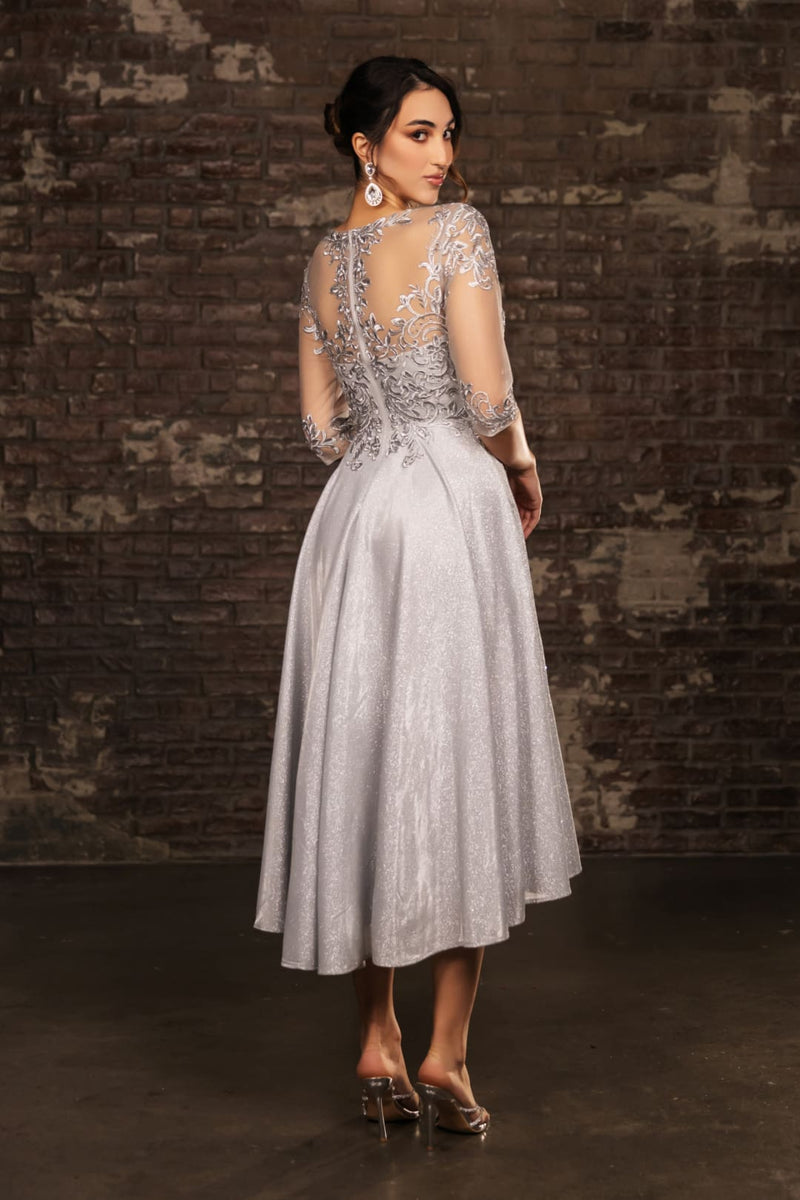 Mother Of The Bride A-Line Round Neck Semi Formal Dress By May Queen MQ2057 - Dress