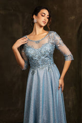 Mother Of The Bride A-Line Round Neck Semi Formal Dress By May Queen MQ2057 - Dress