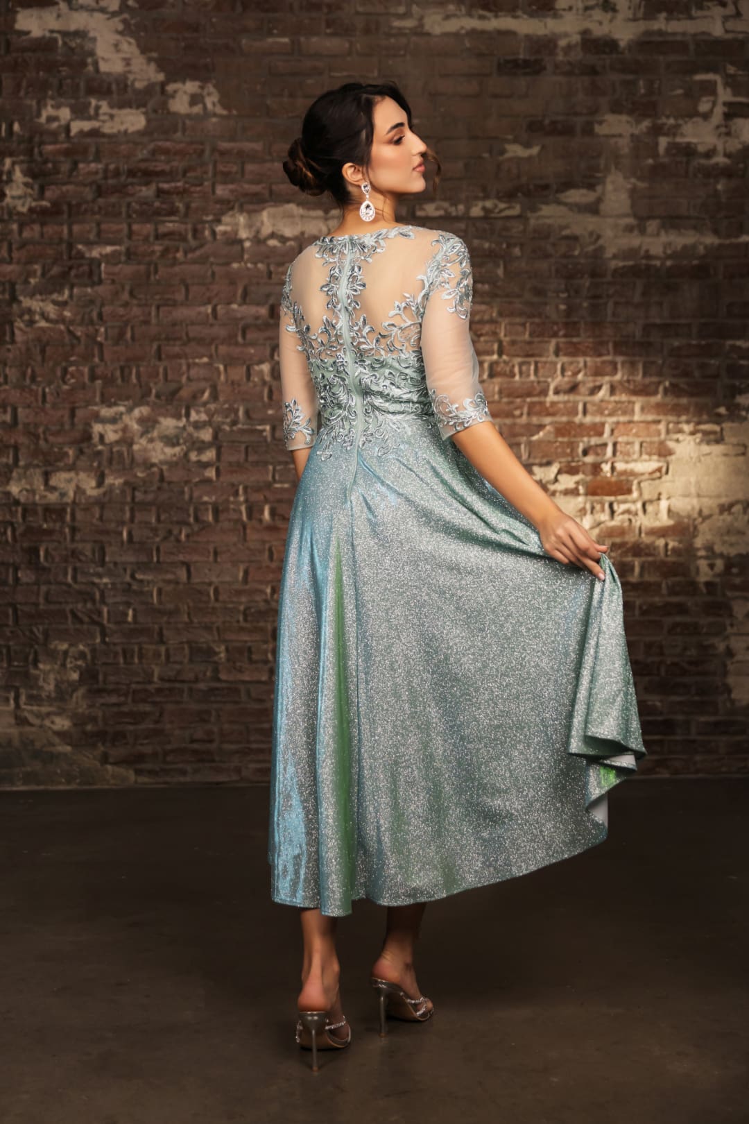 Mother Of The Bride A-Line Round Neck Semi Formal Dress By May Queen MQ2057 - Dress