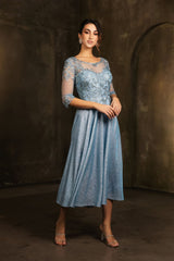 Mother Of The Bride A-Line Round Neck Semi Formal Dress By May Queen MQ2057 - Dress
