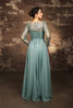 Mother Of The Bride Dress Long Sleeve A-Line Gown By May Queen MQ2161 - Dress
