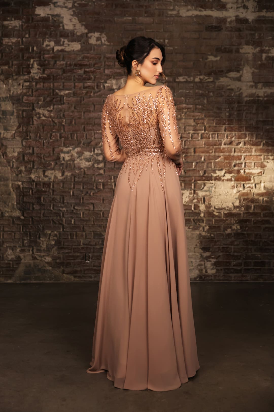 Mother Of The Bride Dress Long Sleeve A-Line Gown By May Queen MQ2161 - Dress