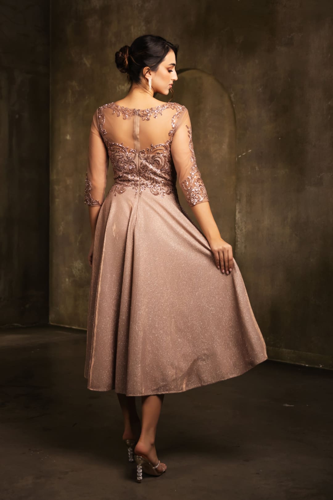 Mother of the Groom Sequin A-Line Cocktail Dress By May Queen MQ2124 - Dress