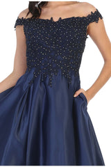 Off Shoulder Cocktail A-line short Dress